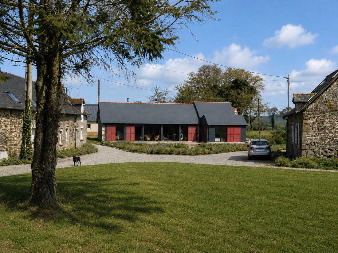 Réhabilitation d'un corps de ferme par un architecte DPLG
