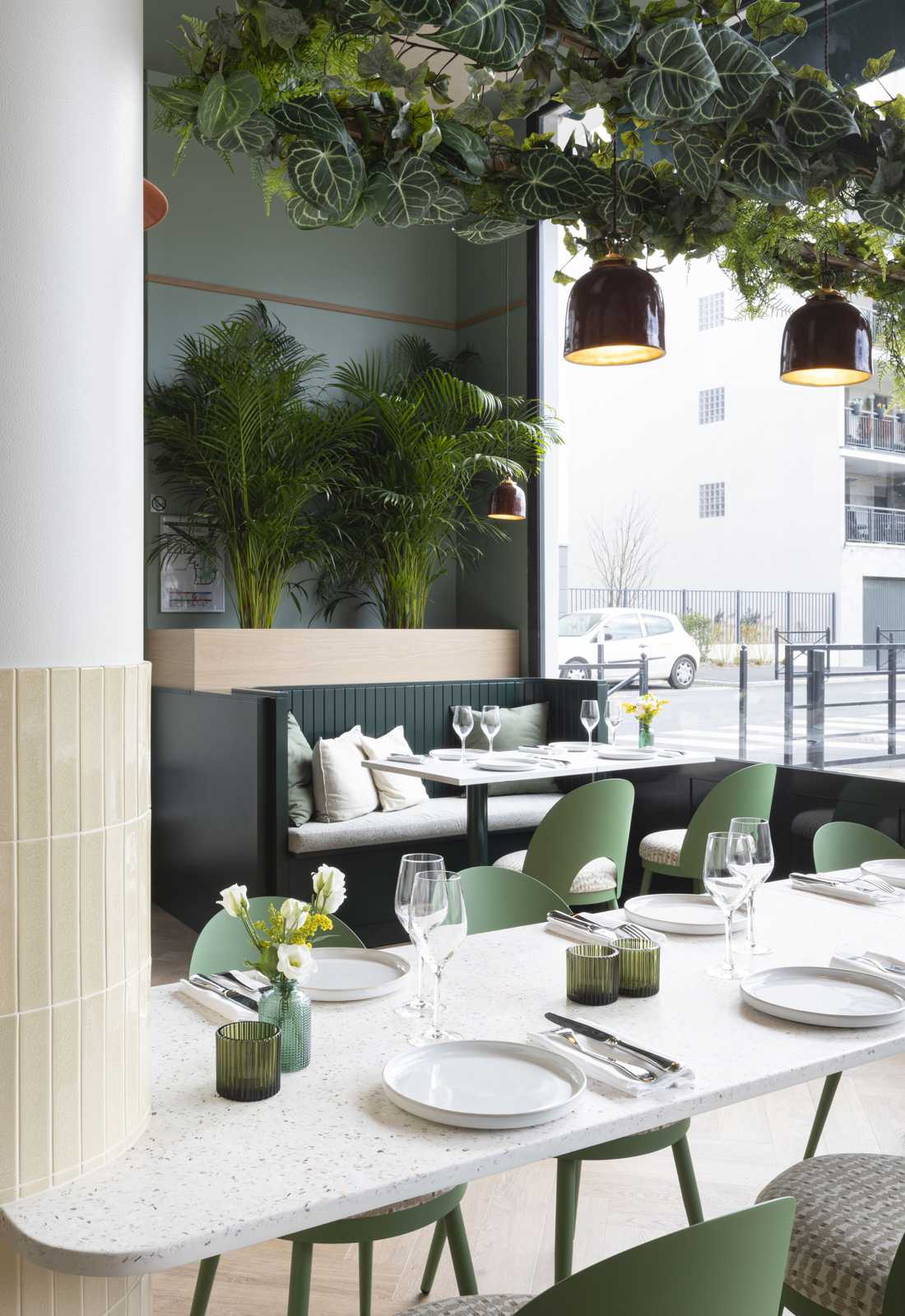 Aménagement intérieur d'un restaurant haut de gamme par un architecte in Touraine