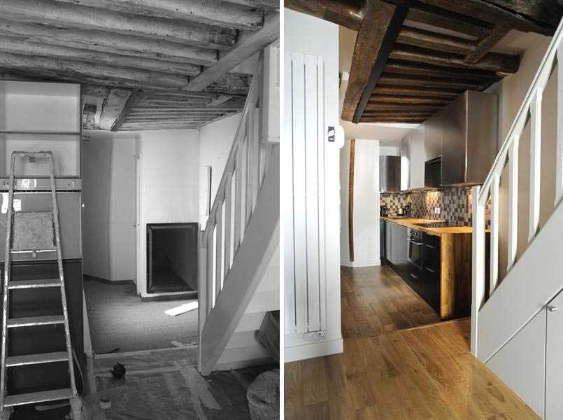 Rénovation d'un escalier dans un appartement en duplex à Tours