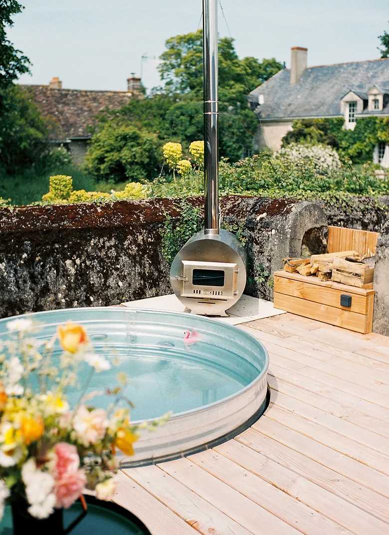 Creation of the terrace of an apartment by a landscape gardener en Touraine