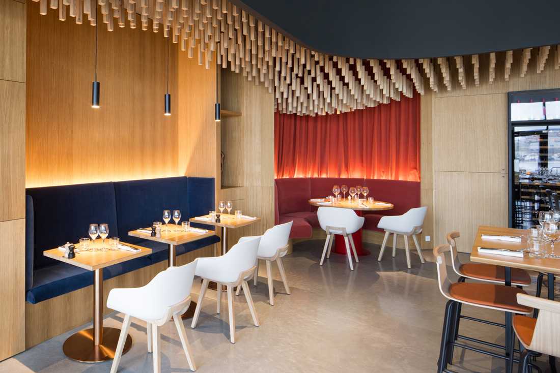 Design intérieur d'un restaurant en Touraine