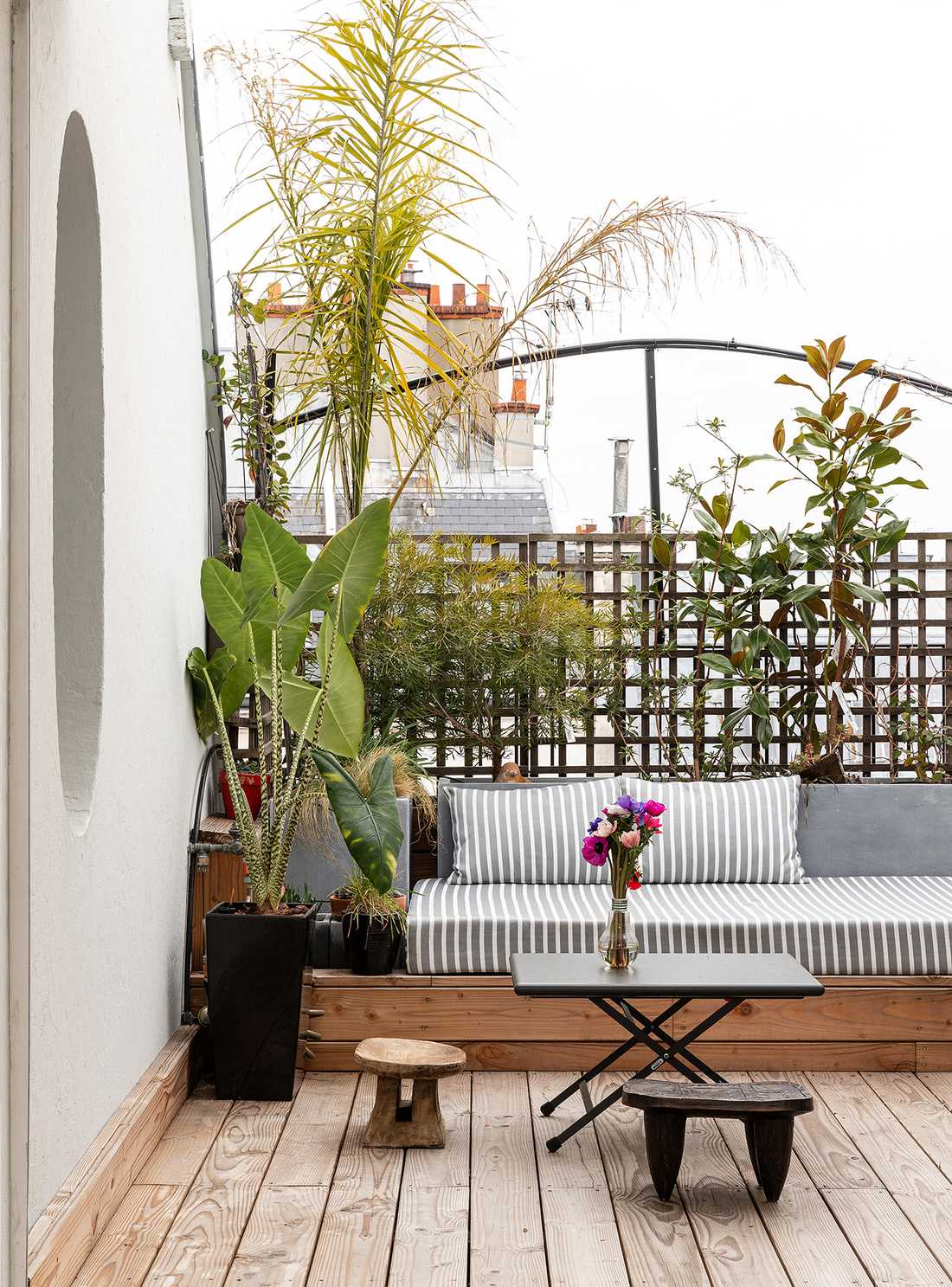 Terrasse de l'appartement à Tours