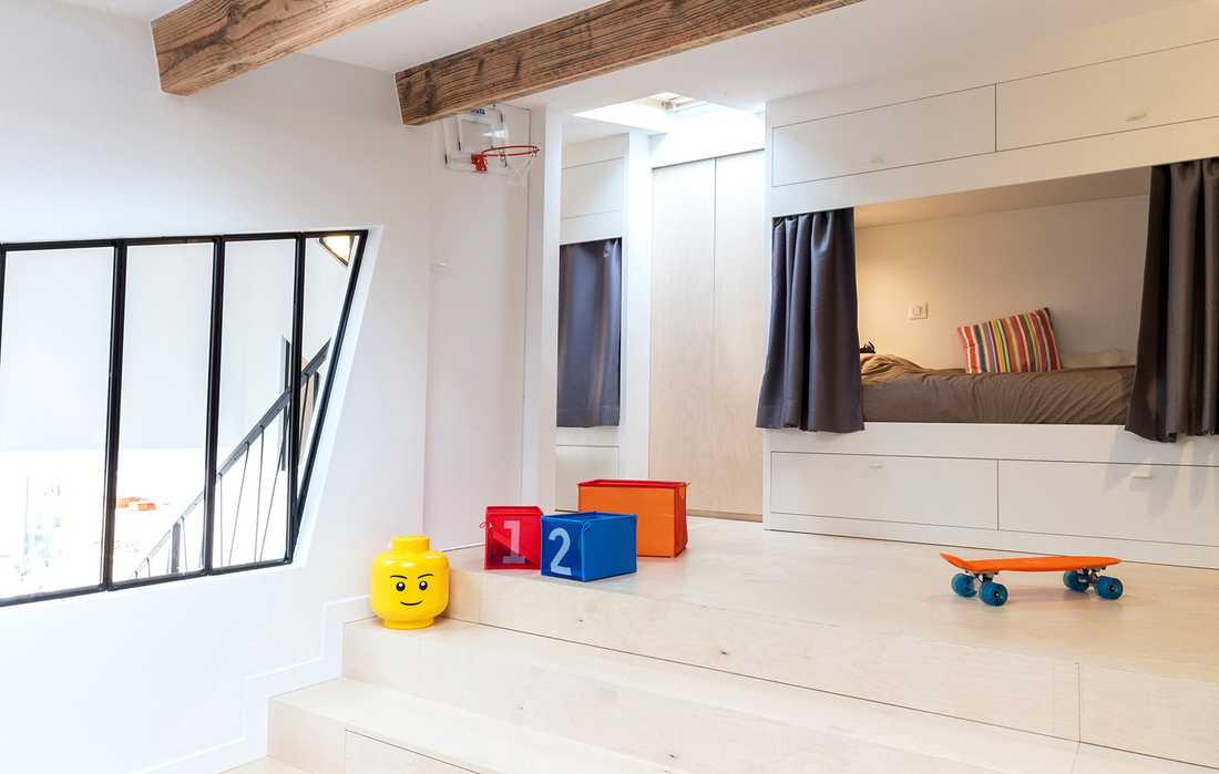 Chambre d'enfant dans un loft à Tours