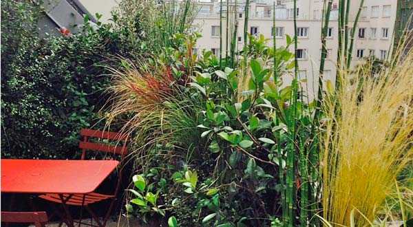 Avant aprés de la rénovation d'une terrasse sur un toit en zinc dans un appartement à Tours