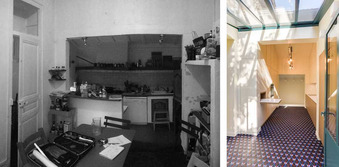 Avant-après : Rénovation de la cuisine d'une meulière par un architecte d'intérieur à Tours