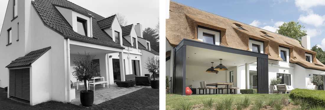 Terrasse couverte amenagée par un architecte