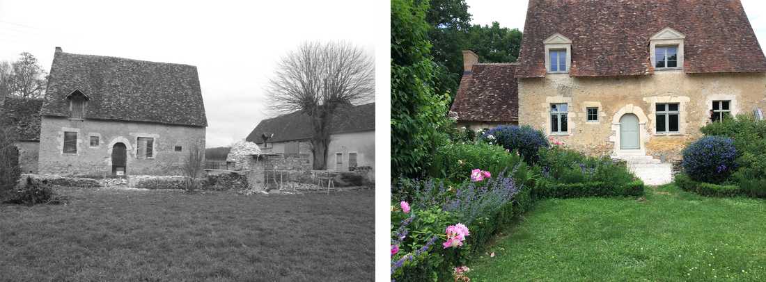 Création d'un jardin de villégiature dans une maison du 16e siècle en Touraine