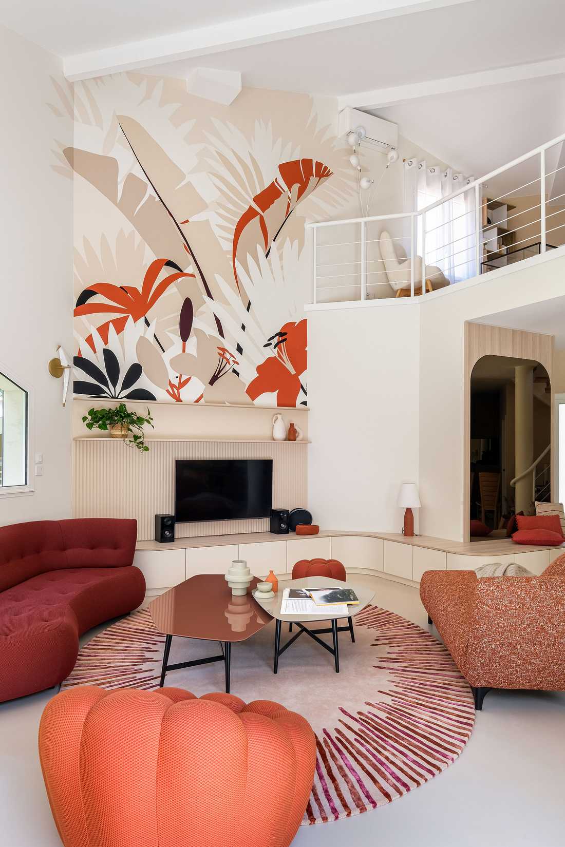 Aménagement du salon d'une maison acheté en VEFA à Tours