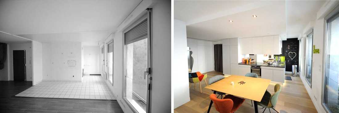 Architecture d'intérieur dans un appartement en Touraine