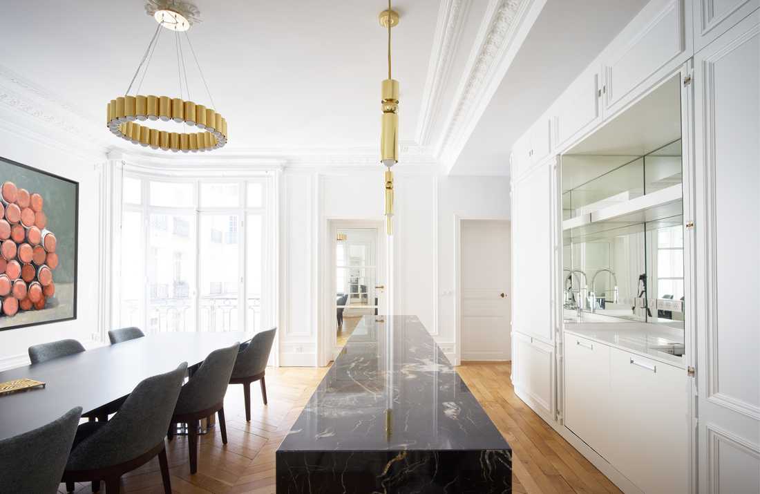 Réamenagement d'un appartement haussmannien par un architecte d'intérieur à Tours