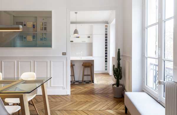 Rénovation intérieure d’un appartement haussmannien de 100m2 par un architecte d'intérieur à Tours