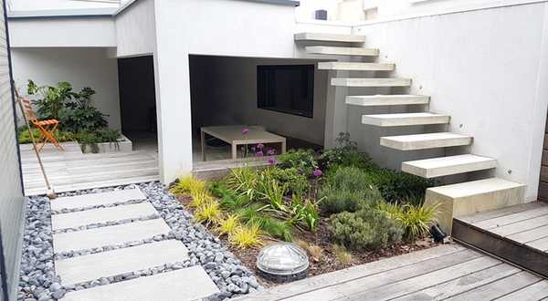 Création d'un jardin contemporain pour une maison neuve en Centre-Val de Loire