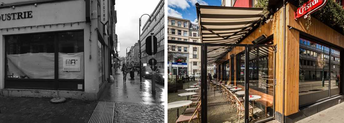 Rénovation de la facade d'un restaurant par un architecte à Tours