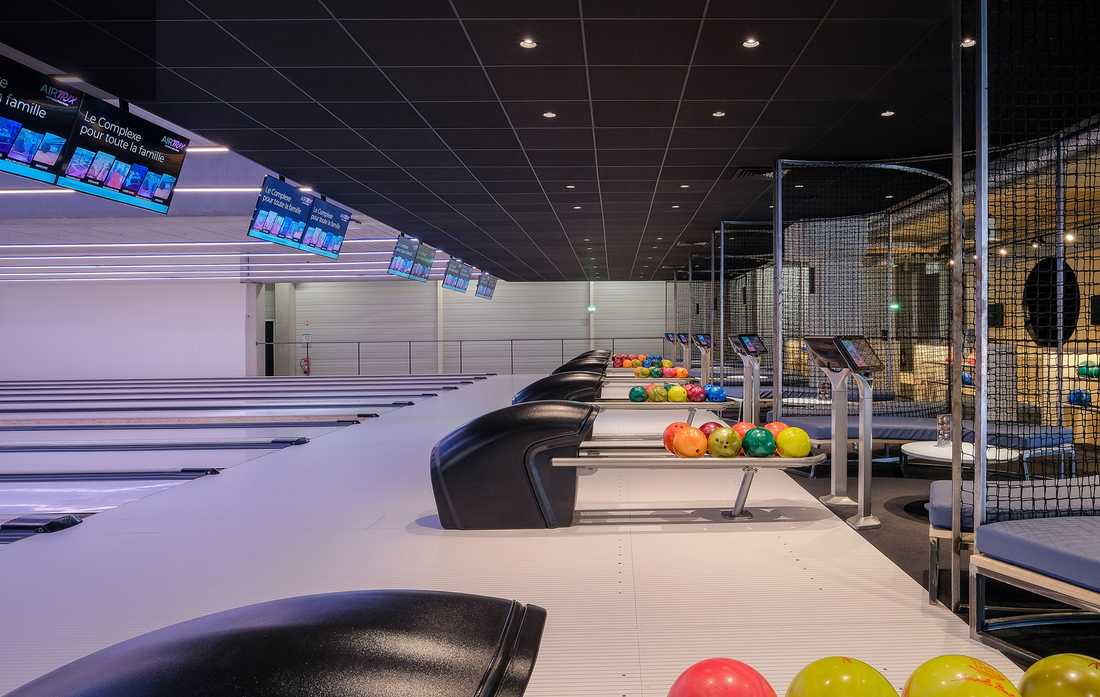 Design intérieur d'un bowling à Tours