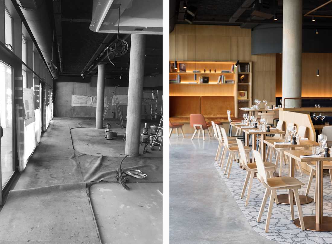 Réovation d'un restaurant par un architecte à Tours en photos avant-après
