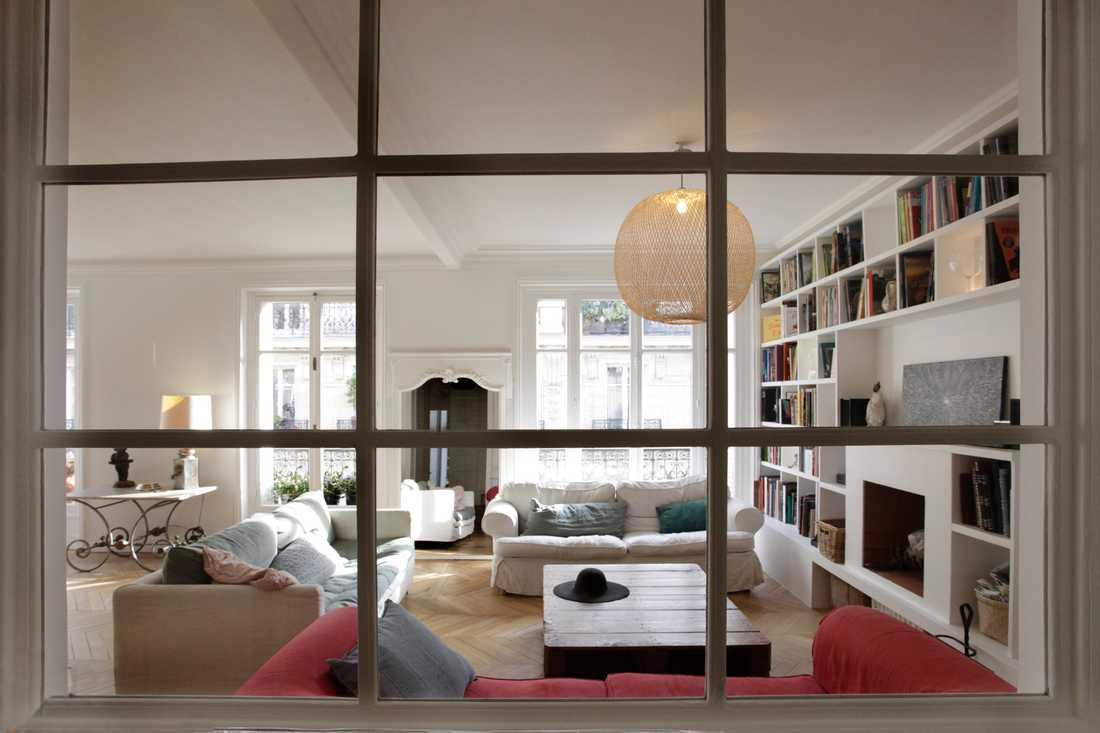 Rénovation d'un appartement haussmannien par architecte d'interieur à Tours