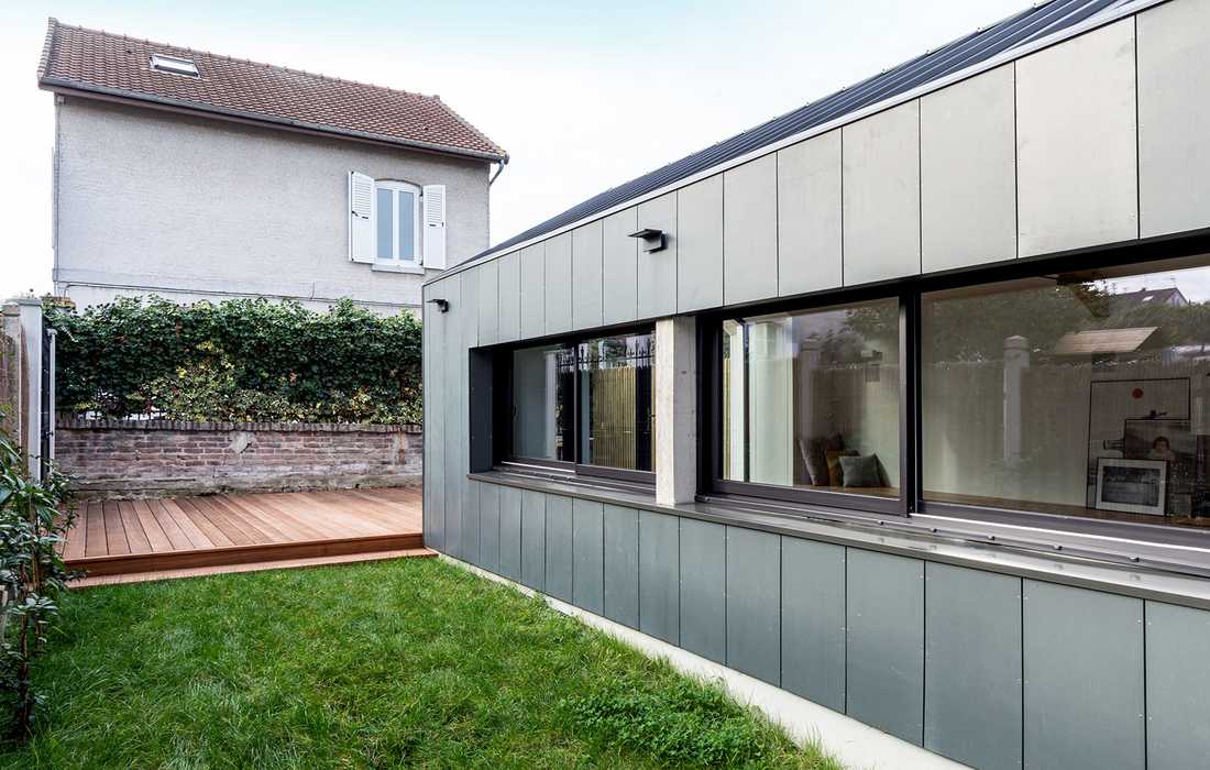 Extension d'une maison de ville conçu par architecte en Touraine