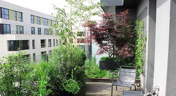 Aménagement de la terrasse d'un penthouse par un paysagiste à Tours