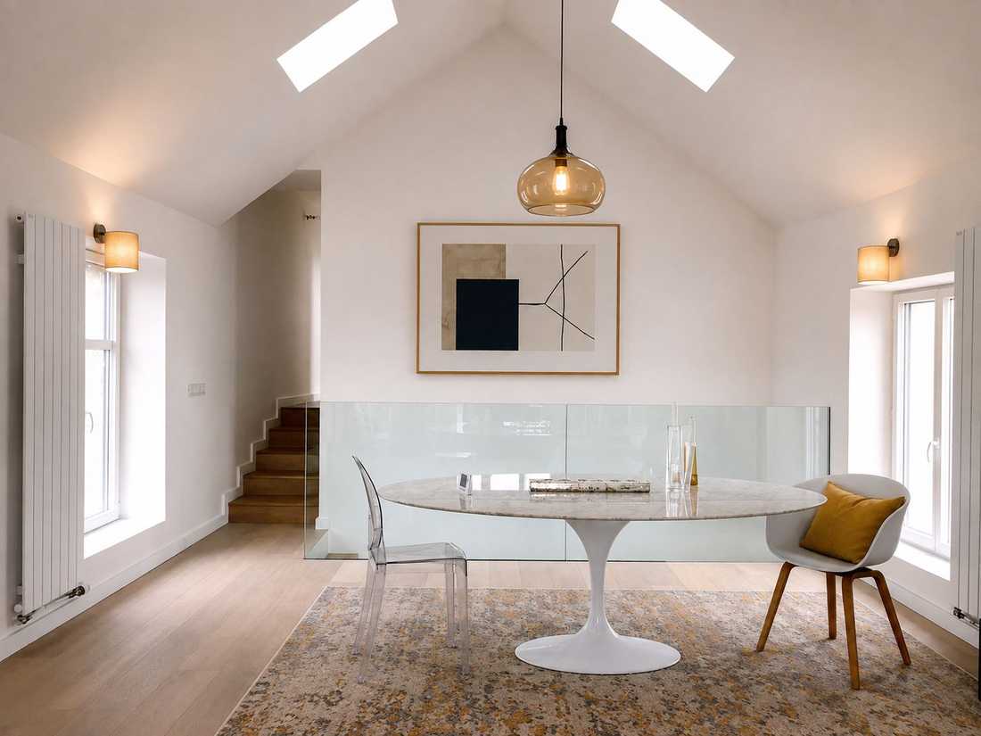 Aménagement interieur design dans un corps de ferme
